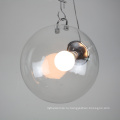 Модный дизайн OEM ODM E27 Clear Globe Vintage Modern Glass Globe Подвесной светильник для жилых помещений